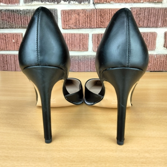 NWOT BCBGeneration Harnoy Vegan Leather D'Orsay Pointed Toe Pumps in Black - Picture 10 of 13